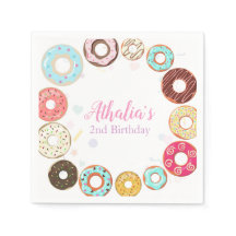 Twee lieve Schattigee donuts 2e verjaardag papier