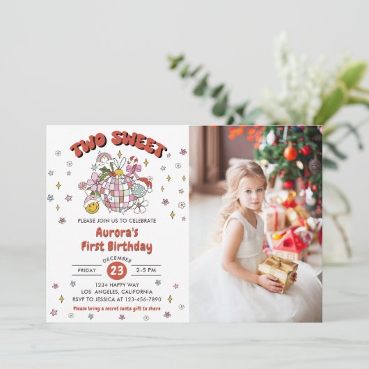 Twee lieve Schattigee Groovy Ball Verjaardagsfeest Kaart (Staand voorkant)