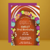 Twee lieve Snoep Wonderland Tweede Verjaardag Kaart