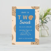 Twee lieve tweede verjaardagsfeestuitnodiging kaart (Staand voorkant)