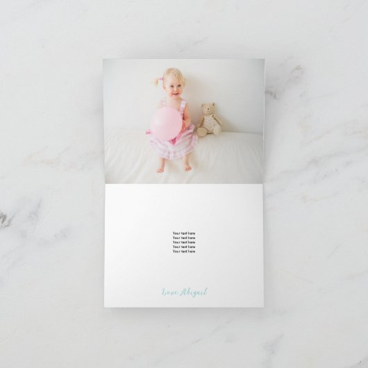 TWEE lieve verjaardag Bedankkaart (Binnen)