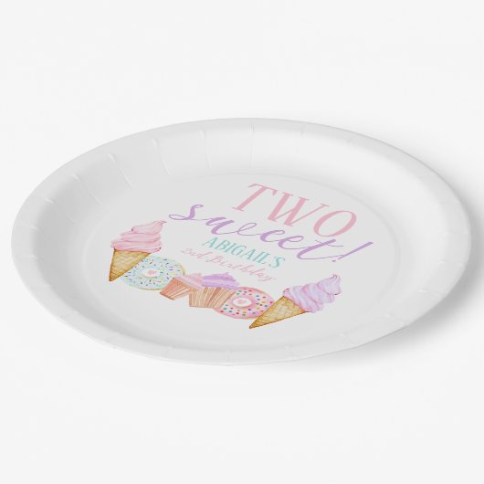 TWEE lieve verjaardag Papieren Bordje (Gekanteld)