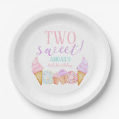 TWEE lieve verjaardag Papieren Bordje (Voorkant)