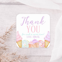 TWEE lieve verjaardag Vierkante Sticker