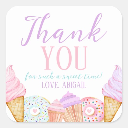 TWEE lieve verjaardag Vierkante Sticker (Voorkant)