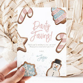 Twee lieve winter verjaardagsfeestje gunst teken kaart