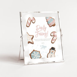 Twee lieve winter verjaardagsfeestje gunst teken kaart