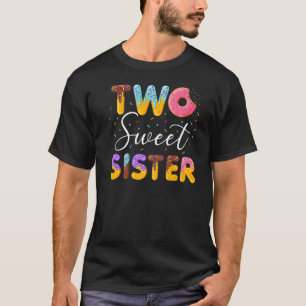 Twee lieve zusjes Baby 2e verjaardag donut th T-shirt