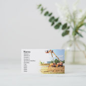 Twee liften op een bouwplaats visitekaartje (Staand voorkant)