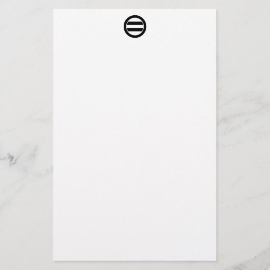 Twee lijnen in cirkel briefpapier (Voorkant)