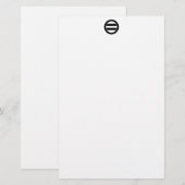 Twee lijnen in cirkel briefpapier (Voorkant / Achterkant)