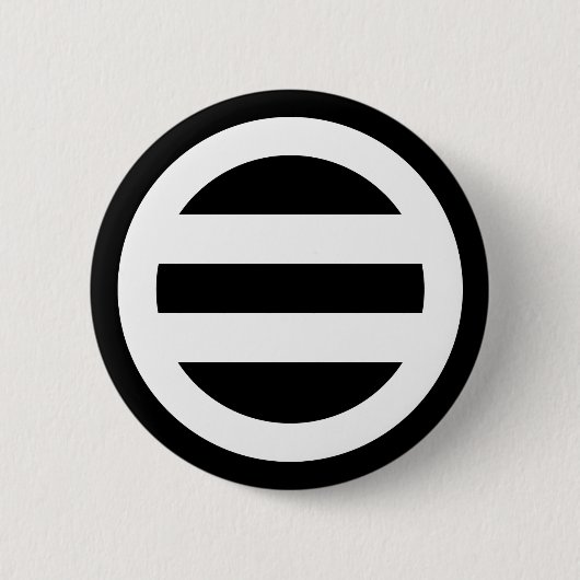 Twee lijnen, omcirkeld ronde button 5,7 cm (Voorkant)