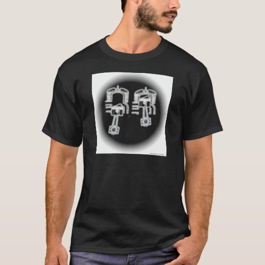 Twee lijnengine t-shirt (Voorkant)