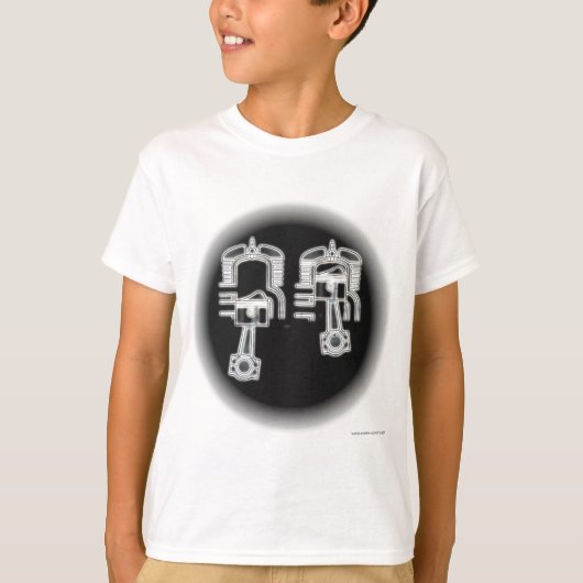 Twee lijnengine t-shirt (Voorkant)
