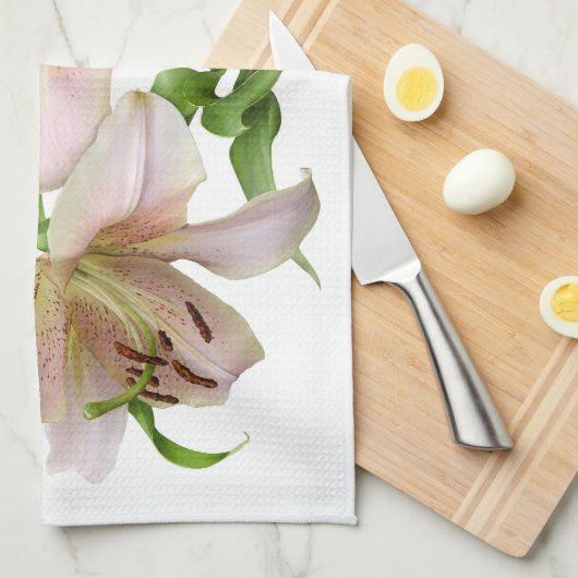 Twee lilies theedoek (Quarter Fold)