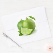 Twee limoenen ronde sticker (Envelop)