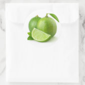 Twee limoenen ronde sticker (Tas)