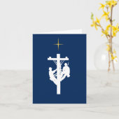 Twee Linemen White Silhouette op Poll Xmas Kaart (Gele Bloem)