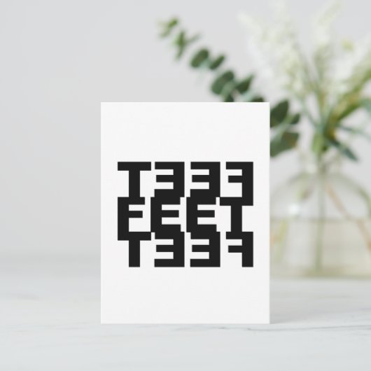 Twee linkervoeten briefkaart (Staand voorkant)