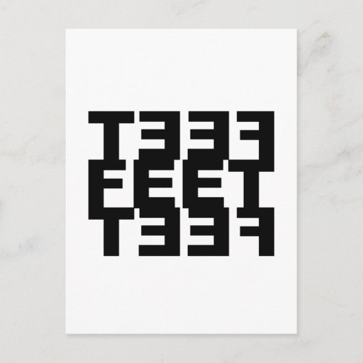 Twee linkervoeten briefkaart (Voorkant)