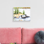 Twee linnen canvasafdruk canvas afdruk (Insitu (Woonkamer))