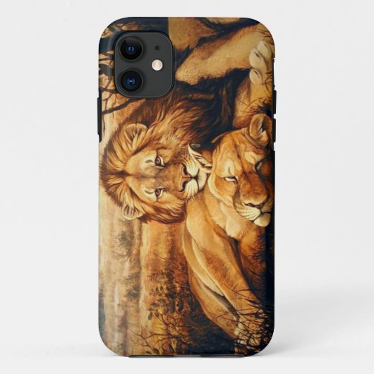 Twee Lion-koppels Case-Mate iPhone Case (Achterkant)