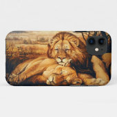 Twee Lion-koppels Case-Mate iPhone Case (Achterkant (horizontaal))