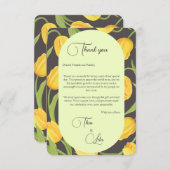 Twee lippen en tulpen bruiloft dank je kaart (Voorkant / Achterkant)