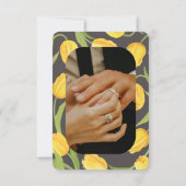 Twee lippen en tulpen bruiloft dank je kaart (Achterkant)