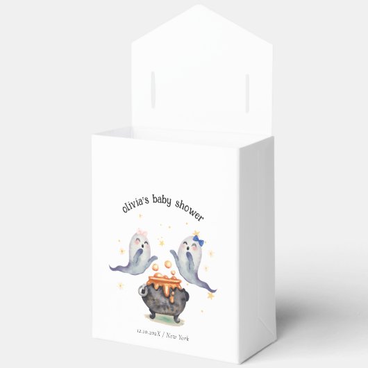 Twee Little Boos Ghost Halloween Twins Baby shower Bedankdoosjes (Open)