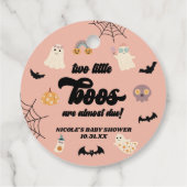 Twee Little Boos Twins Halloween Baby shower Bedankjes Labels (Achterkant)
