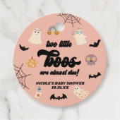 Twee Little Boos Twins Halloween Baby shower Bedankjes Labels (Voorkant)