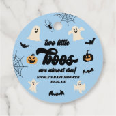 Twee Little Boos Twins Halloween Baby shower Bedankjes Labels (Achterkant)