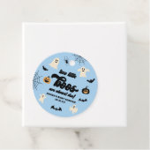 Twee Little Boos Twins Halloween Baby shower Bedankjes Labels (In situ)