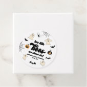Twee Little Boos Twins Halloween Baby shower Bedankjes Labels (In situ)