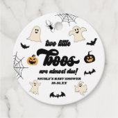 Twee Little Boos Twins Halloween Baby shower Bedankjes Labels (Voorkant)