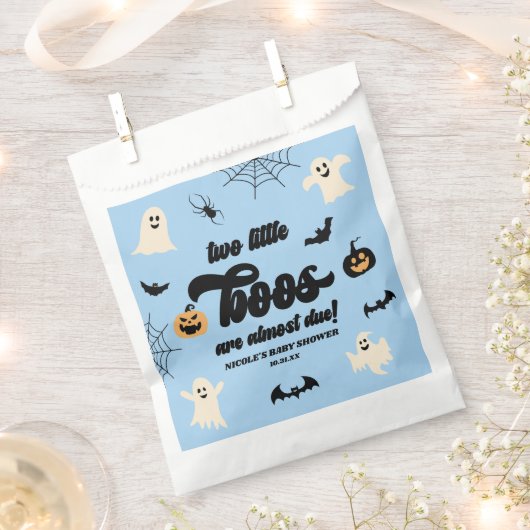 Twee Little Boos Twins Halloween Baby shower Bedankzakje (Geknipt)