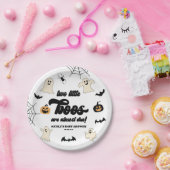 Twee Little Boos Twins Halloween Baby shower Papieren Bordje (Feest)