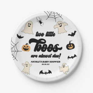 Twee Little Boos Twins Halloween Baby shower Papieren Bordje