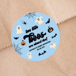 Twee Little Boos Twins Halloween Baby shower Ronde Sticker