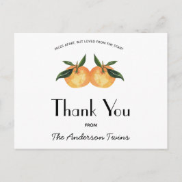 Twee Little Cuties Twin Baby shower per Mail Invit Briefkaart