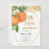 Twee Little Cuties zijn onderweg naar Baby shower  Kaart (Voorkant)