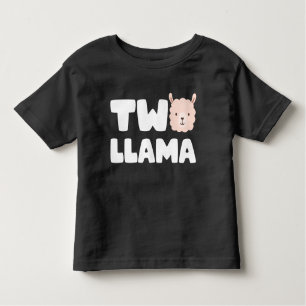 Twee Llama 2e Verjaardag Llama Thema 2 Jaar Oud Kinder Shirts