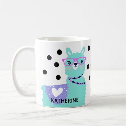 Twee  Llama Dames Koffie Koffiemok (Links)