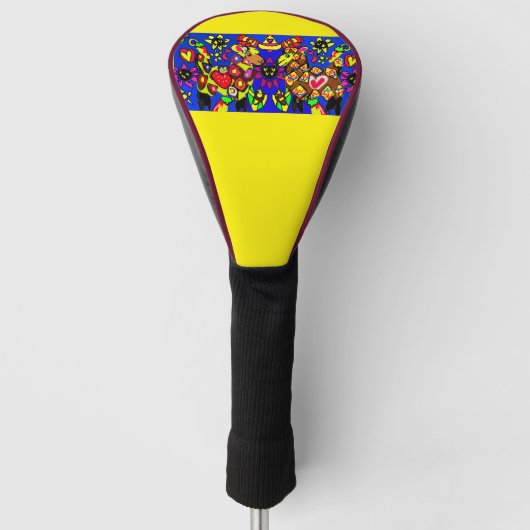 Twee Llamas-illustraties Golfheadcover (Voorkant)