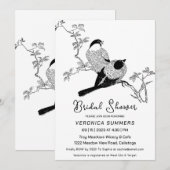 Twee loffelijke uitnodigingen voor een bridal van  (Voorkant / Achterkant)