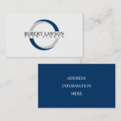 Twee logo met een kleurencirkel met jouw tekst bin visitekaartje (Voorkant / Achterkant)