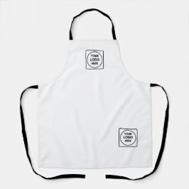 Twee Logo Modern Witte Zakelijke Branding Ontwerp Schort