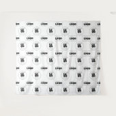 Twee Logo Step en Repeat Fotocabine Achtergronddoe Wandkleed (Voorkant (horizontaal))