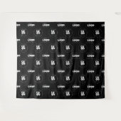 Twee Logo Zwarte Step + Repeat Fotohokje Achtergro Wandkleed (Voorkant (horizontaal))